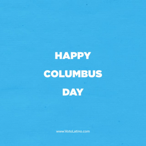 A Blue Background With White Text That Says Happy Indigenous Peoples Day GIF