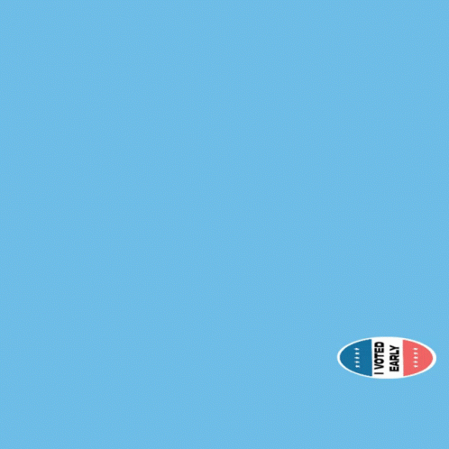 A Blue Bird Is Flying Next To A Voted Early Sign GIF