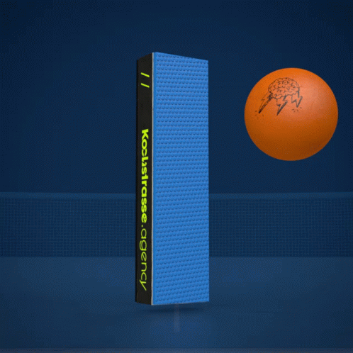 A Blue Block With The Words Koststrasse Agency On It GIF