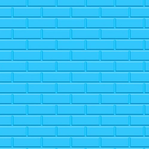 A Blue Brick Wall With A Logo That Says 3Peat On It GIF