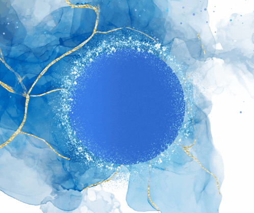 A Blue Circle In The Middle Of A Painting GIF