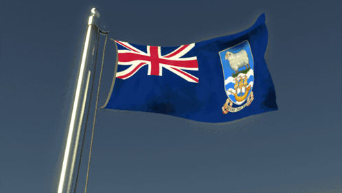 A Blue Flag With A Coat Of Arms And The Words British Virgin Islands GIF