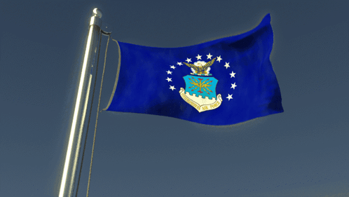 US Air Force Flag With Coat Of Arms GIF