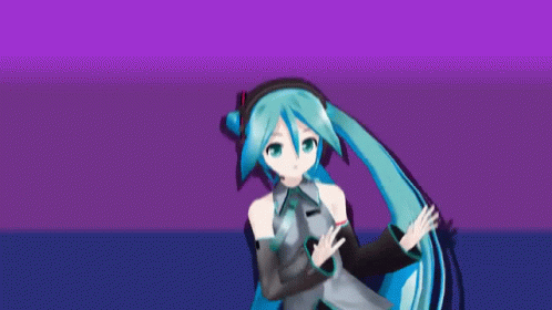 A Blue Haired Anime Character With A Speech Bubble That Says Iya GIF