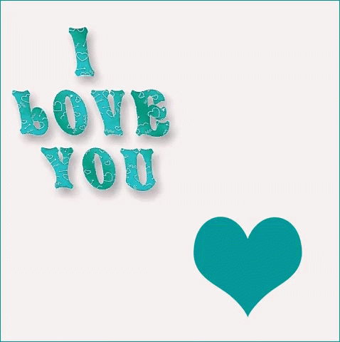 A Blue Heart With The Letters I And B Next To It On A White Background GIF