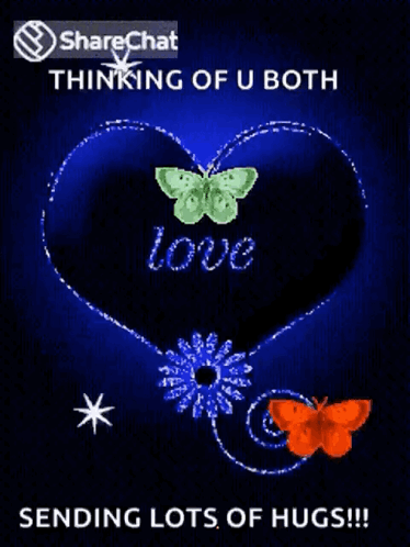 A Blue Heart With The Word Love Written In It GIF