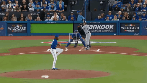 A Blue Jays Pitcher Is About To Throw A Pitch GIF