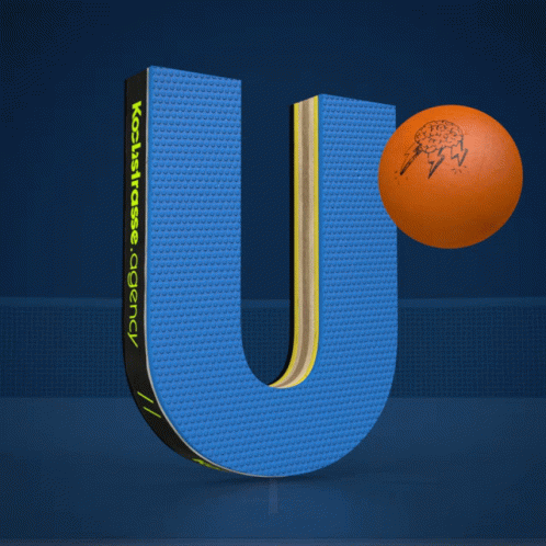 A Blue Letter U That Says Kobistrasse Agency On It GIF