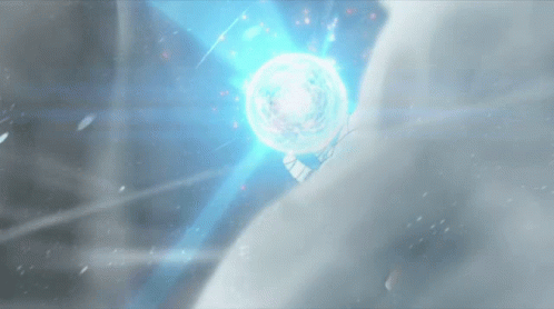 A Blue Light Is Coming Out Of A Hole In The Ground GIF