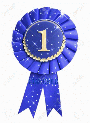 A Blue Ribbon With The Number 1 And The Word Star Child GIF
