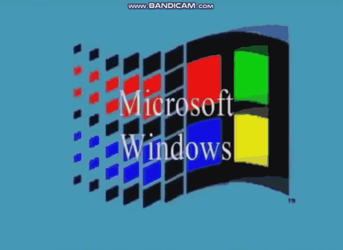 A Blue Sky With White Clouds And The Word Windows In The Middle GIF