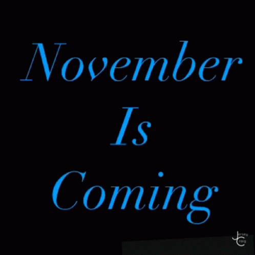 A Blue Square With White Letters That Say Vote GIF