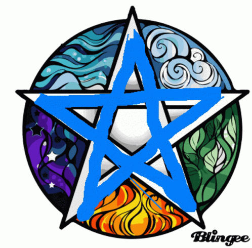 A Blue Star In The Center Of A Circle With The Word Blingee Below It GIF