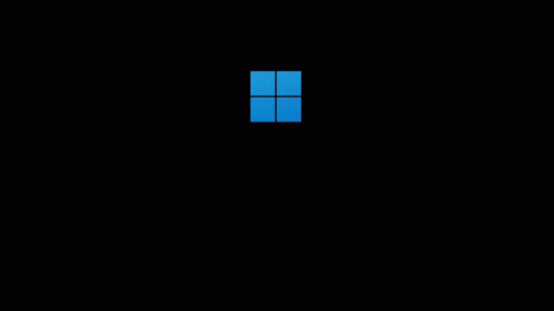 A Blue Windows Logo Is Displayed On A Black Background GIF
