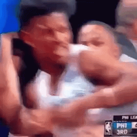 A Blurred Image Of A Basketball Game Between The Philadelphia 76Ers And The Chicago Bulls GIF