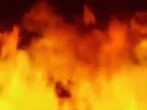 A Blurred Image Of A Fire Burning In The Dark GIF