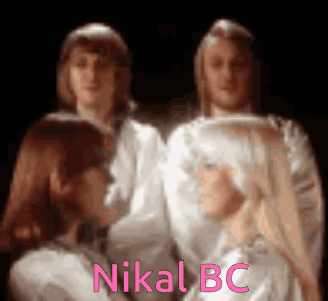 A Blurred Image Of A Group Of People With The Name Nikal Bc In Pink GIF