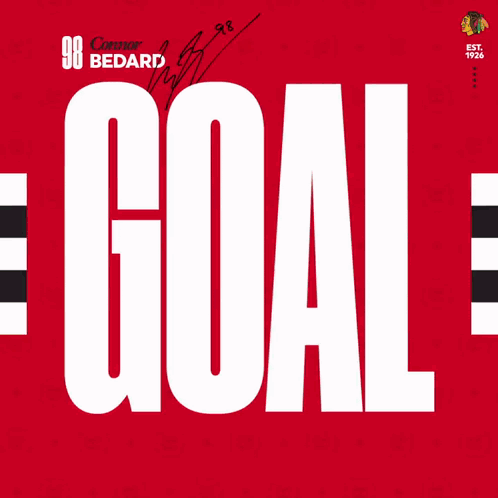 A Blurred Image Of A Hockey Player With The Word Goal On It GIF