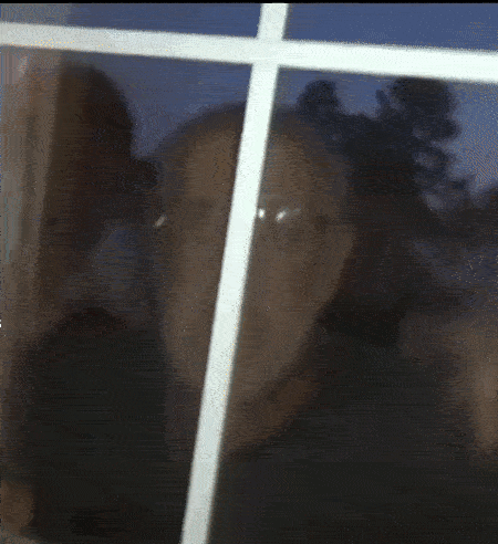 A Blurred Image Of A Man Behind A Window GIF