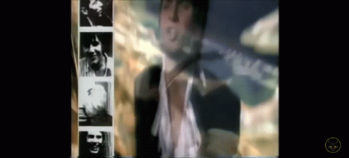 a blurred image of a man 's face is surrounded by other images .