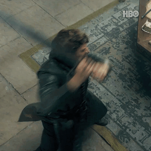 A Blurred Image Of A Man With The Hbo Logo In The Corner GIF