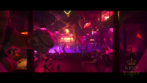 A Blurred Image Of A Nightclub With A Lot Of Lights And People . GIF