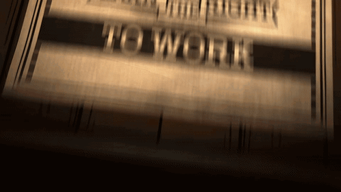 A Blurred Image Of A Paper That Says To Work GIF