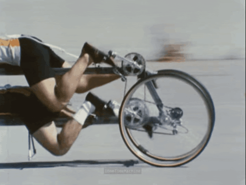 A Blurred Image Of A Person Riding A Bicycle With The Words " Low Time Machine " On The Bottom GIF