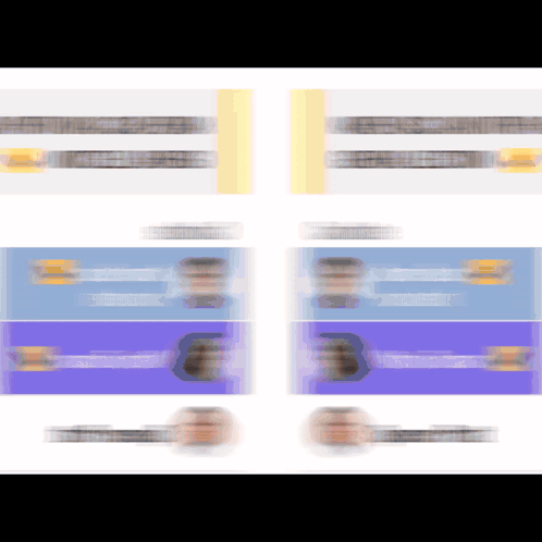 A Blurred Image Of A Person 'S Face With A Blue And Yellow Background GIF