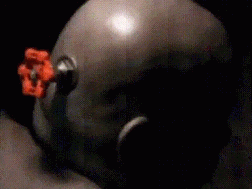 A Blurred Image Of A Person 'S Head With A Flower In The Background . GIF
