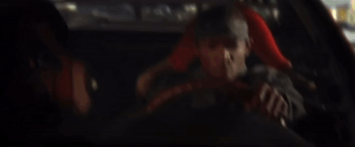 A Blurred Image Of A Person 'S Legs With The Words Let 'S Go Menage Written Below Them GIF