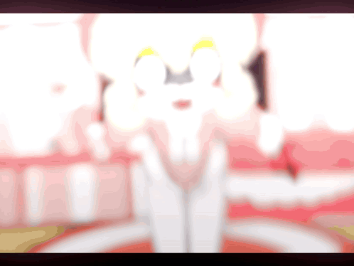 a blurred image of a person standing in a room