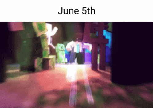 a blurred image of a person with the date june 5th