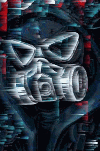 A Blurred Image Of A Skull With The Word ' Riot ' Written On It GIF