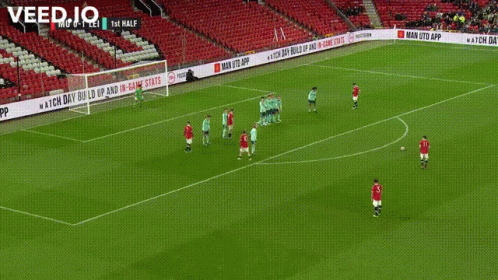 a blurred image of a soccer player with the words veed.io on the bottom
