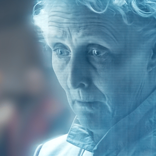 Blurred Elderly Woman With We Been Sleeping Text GIF