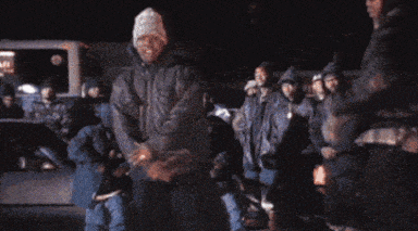 A Blurred Image With The Words Cash Rules Everything Written On It GIF