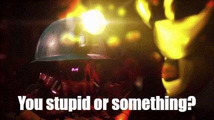 A Blurred Image With The Words You Stupid Or Something Written On It GIF
