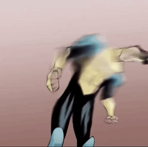 A Blurry Drawing Of A Man In A Superhero Suit GIF