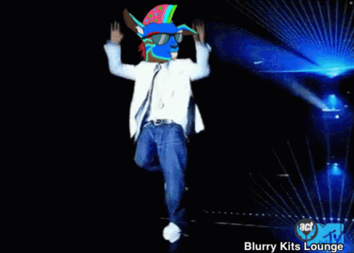a blurry image of a person dancing with the words blurry kits lounge below them
