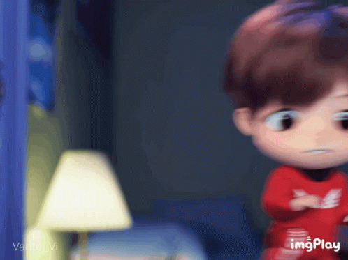 A Blurry Picture Of A Cartoon Character With The Words Imgplay In The Bottom Right Corner GIF