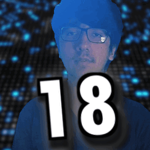 A Blurry Picture Of A Man With The Number 18 Behind Him GIF