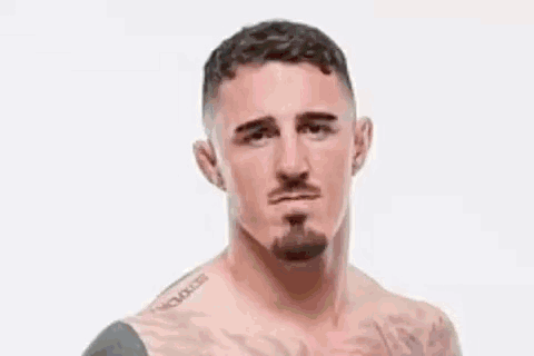a blurry picture of a man with the words " stop ducking and fight gane " above him