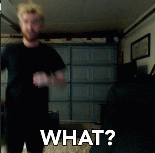 A Blurry Picture Of A Man With The Words What On The Bottom Right GIF