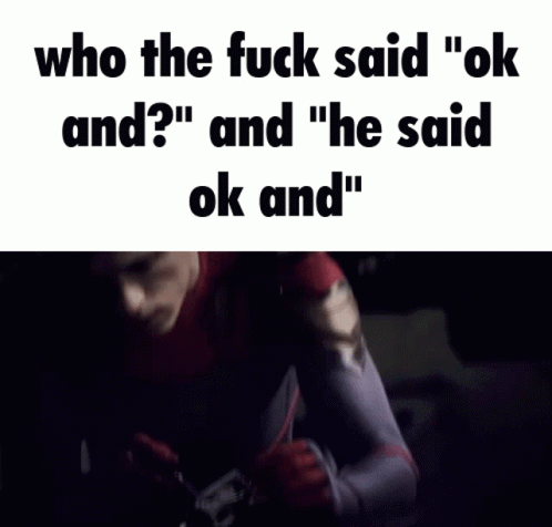A Blurry Picture Of A Man With The Words Who The Fuck Said " Ok And " And " He Said Ok And " GIF