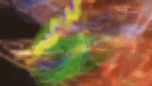 Blurry Face With Green And Yellow Background GIF