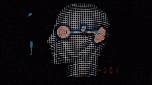 A Blurry Picture Of A Person 'S Face With The Number 0001 On The Bottom Right GIF