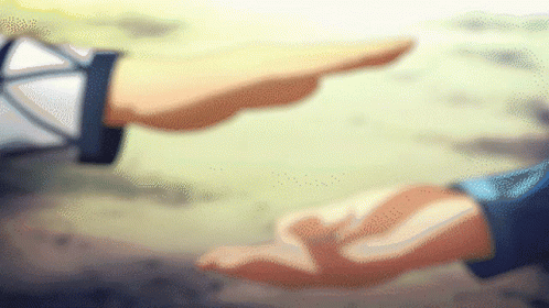 Blurry Hand Reaching Out To Another Hand GIF