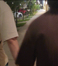 A Blurry Picture Of A Person Walking Down A Street GIF
