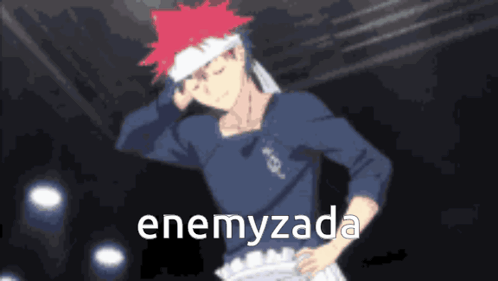 A Blurry Picture Of A Person With The Word Enemyzada Written On It GIF